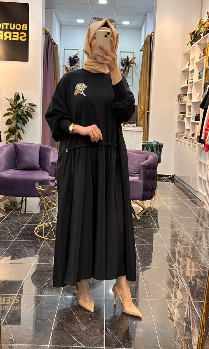Ghisa Elbise Siyah
